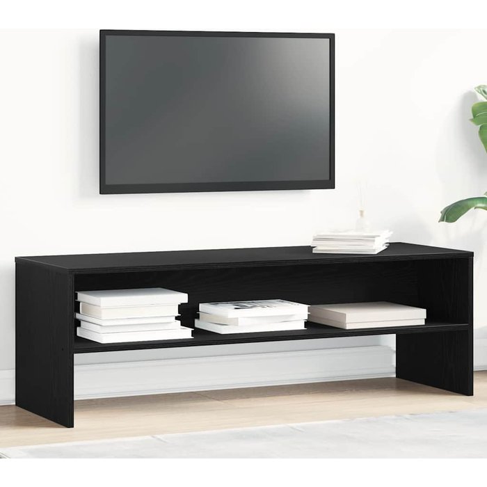 Mueble de tv de roble negro 120x40x40 cm madera de ingeniería