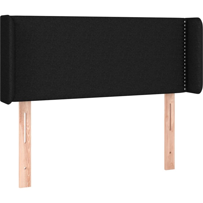 Cabecero cama - mueble cabecero de tela negro 93x16x78/88 cm