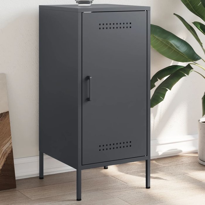 Aparador antracita 36x39x79 cm acero laminado en frío