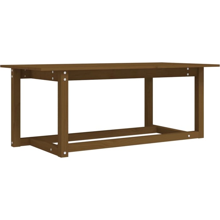 Mesa de centro madera maciza de pino marrón miel 110x55x45 cm - comfortxl