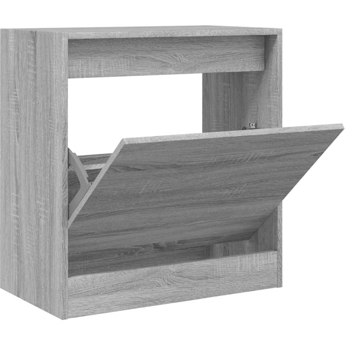Zapatero de madera de ingeniería gris sonoma 60 x 34 x 63,5 cm - comfortxl