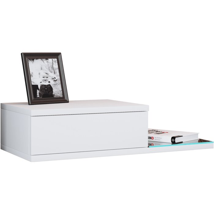 Vcm mesita de noche konsila blanco h. 15 x b. 65 x t. 30 cm