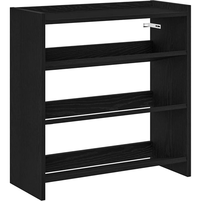 Mueble zapatero madera contrachapada negro 60x25x62 cm - comfortxl