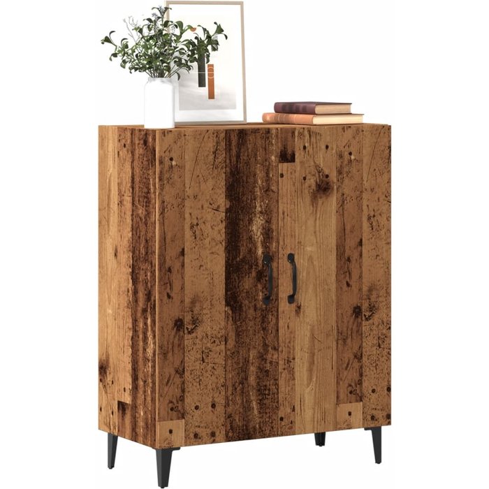 Aparador de madera reciclada, 70x34x90 cm, madera de ingeniería.