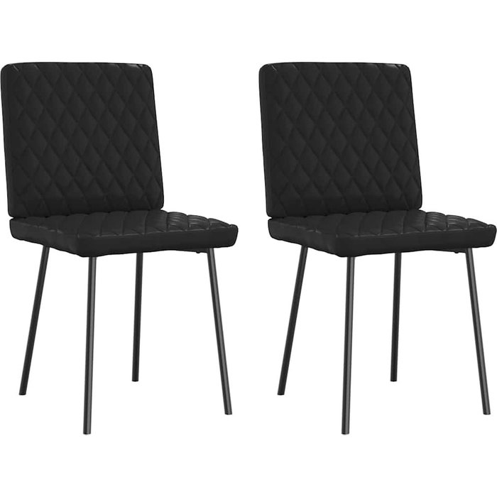 Maison exclusive - sillas de comedor 2 unidades cuero sintético negro