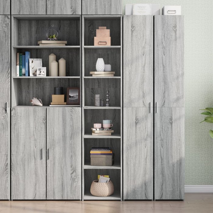 Vidaxl aparador alto madera de ingeniería gris sonoma 40x41x185 cm