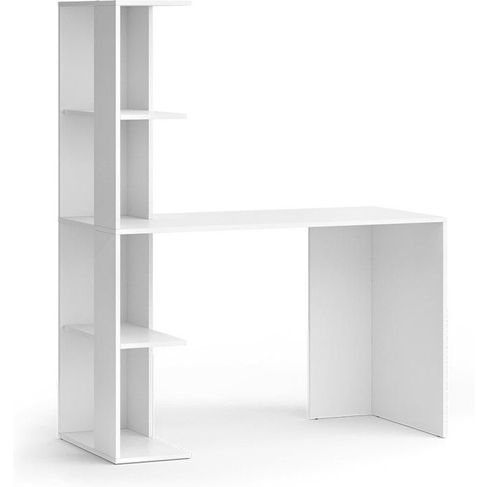 Vicco escritorio tower, blanco, 122.2 x 55.2 cm con 4 compartimentos