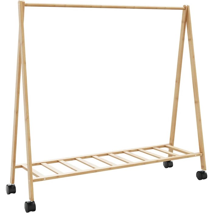 Maison exclusive - perchero con estantes y ruedas 106x34x106,5 cm bambú