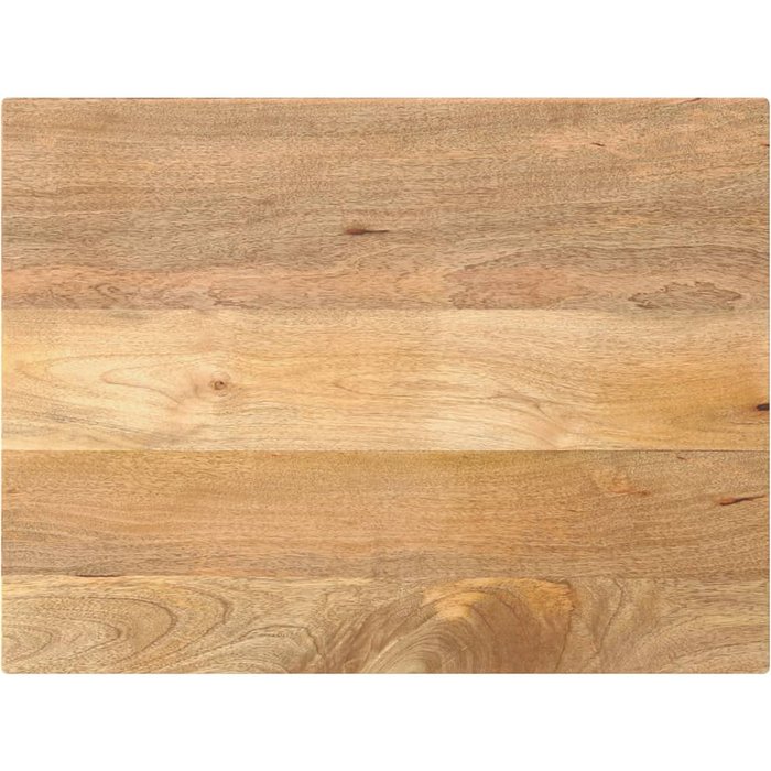 Tablero rectangular de madera maciza de mango de 80x60x3,8 cm.