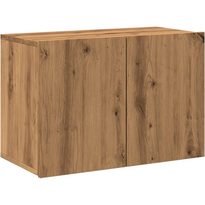 Mueble de tv de pared de roble hecho a mano 60x30x41 cm - comfortxl