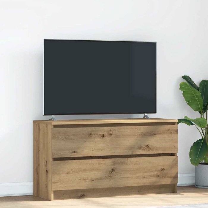 Mueble para tv madera de ingeniería roble artisan 100x35x54 cm