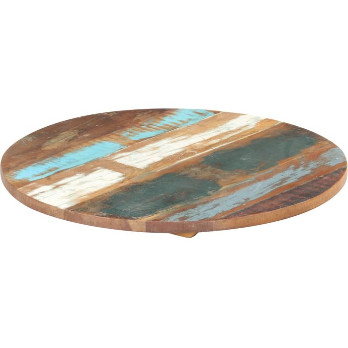 Tablero redondo de 50 cm (25-27 mm) de madera maciza reciclada.
