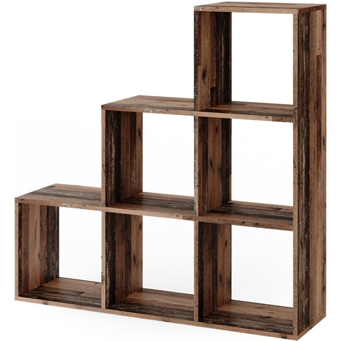 Vicco estantería escalonada , madera antigua, 107.2 x 107.8 cm