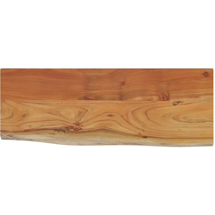 Estante pared rectangular madera acacia borde vivo 80x30x3,8 cm - comfortxl