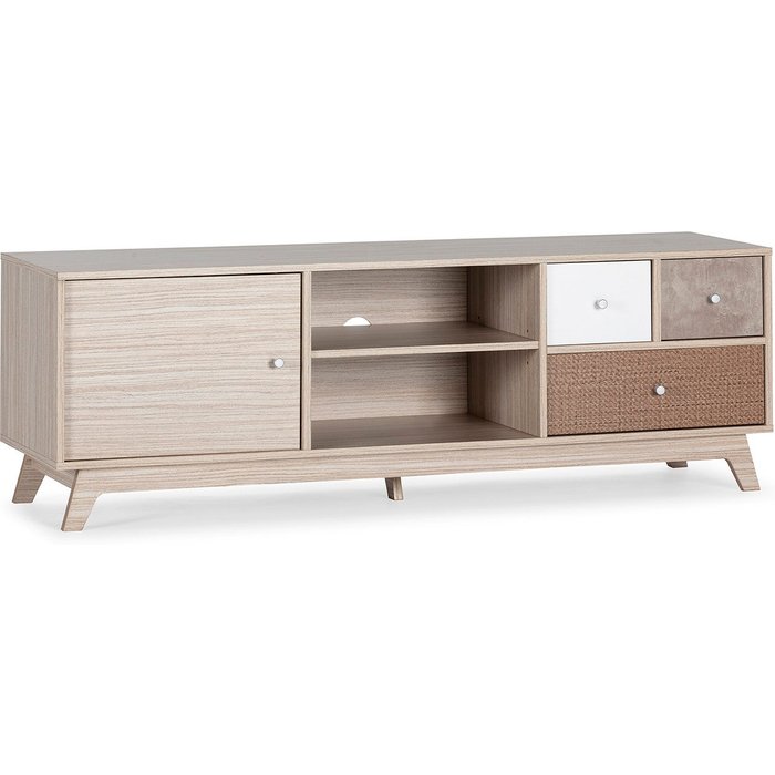 Mueble tv maia 1 puerta y 3 cajones multicolor