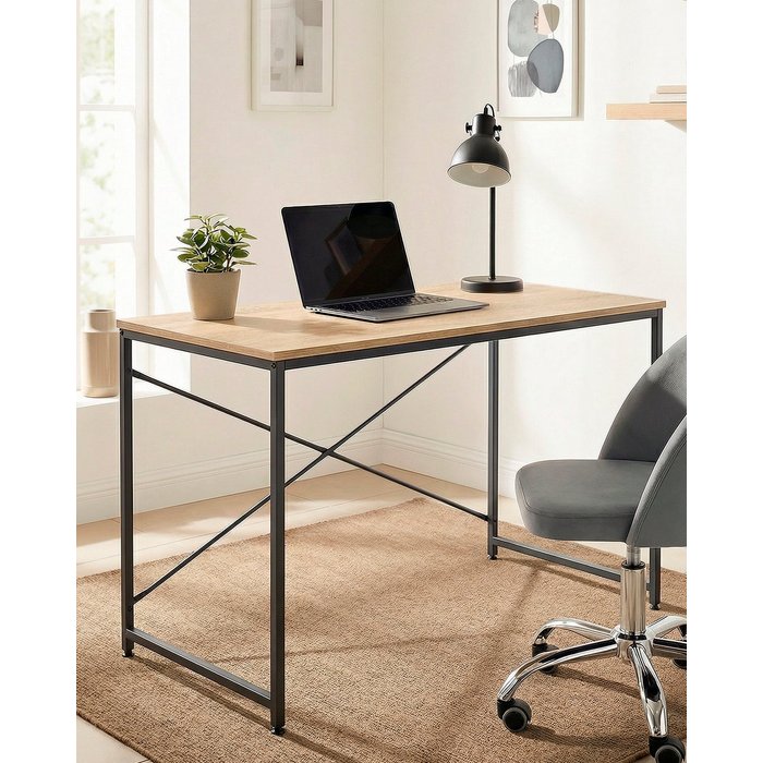 Escritorio mindy - color madera natural y negro - homekit