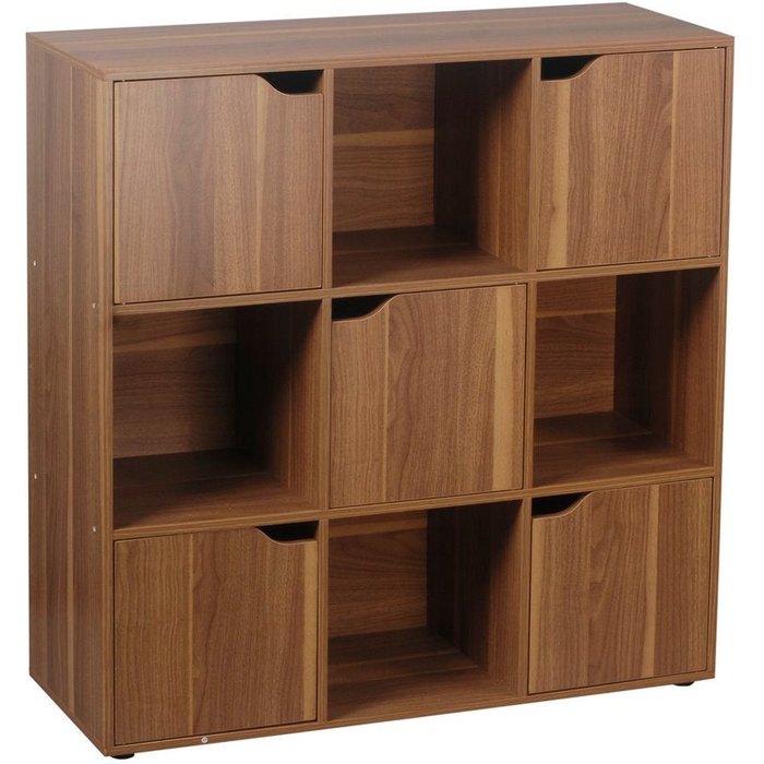 Mueble librería de salón 9 cubos con puertas 89x29x90 cm