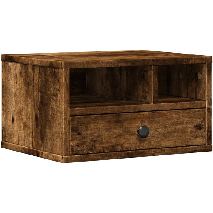 Soporte impresora madera ingeniería roble ahumado 40x32x22,5 cm - comfortxl