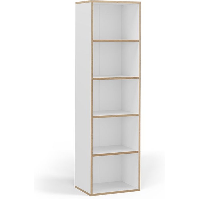 Vicco librería tetrix, blanco, 40 x 140 cm con 5 compartimentos