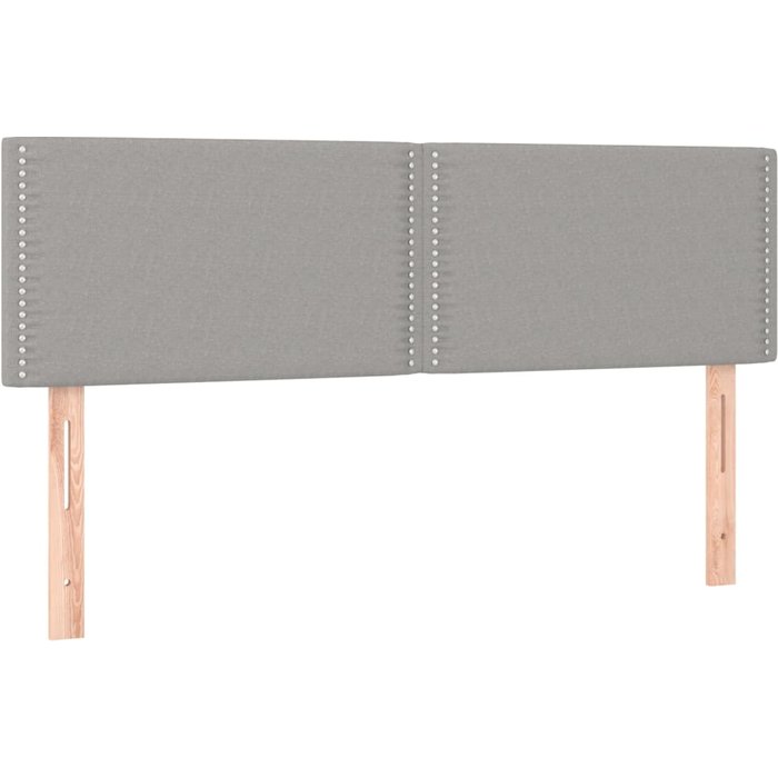 Cabeceros 2 unidades tela gris claro 72x5x78/88 cm - comfortxl