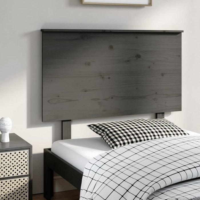 Maison exclusive - cabecero de cama madera maciza de pino gris 104x6x82,5 cm