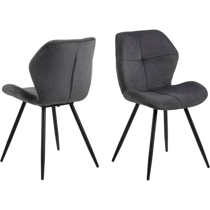 Silla de comedor petri gris, negro.