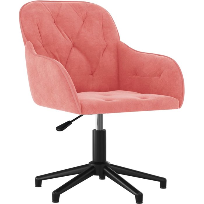 Silla de oficina | sillón oficina giratoria de terciopelo rosa cfw55459