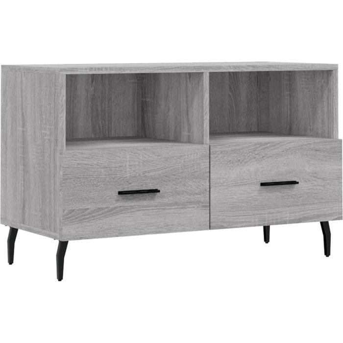 Mueble tv de madera laminada gris sonoma 80x36x50 cm - comfortxl