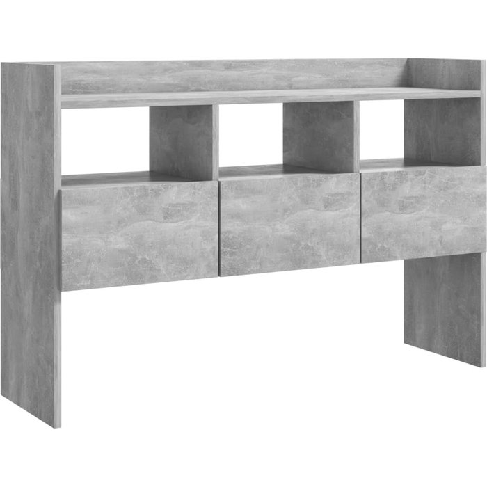 Aparador de madera contrachapada gris hormigón 105x30x70 cm - comfortxl