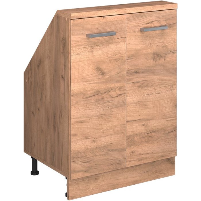 Vicco armario para techo inclinado rion, roble dorado, con 2 puertas