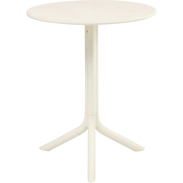 Mesa de centro de polipropileno blanco, 60 x 60 x 75 cm