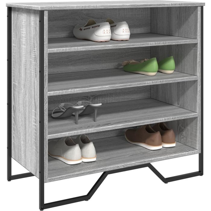 Maison exclusive - zapatero de madera de ingeniería gris sonoma 80x38x78 cm
