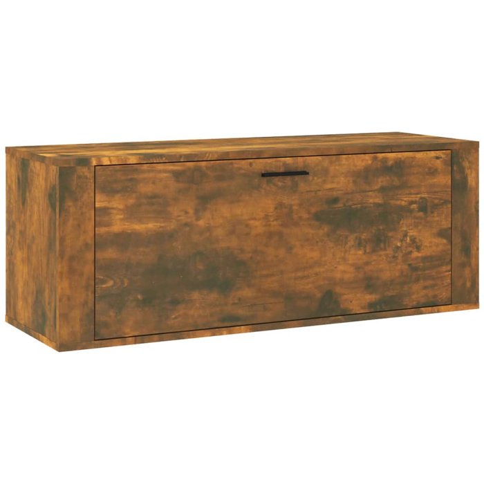 Zapatero de pared de contrachapado de roble ahumado 100x35x38 cm - comfortxl