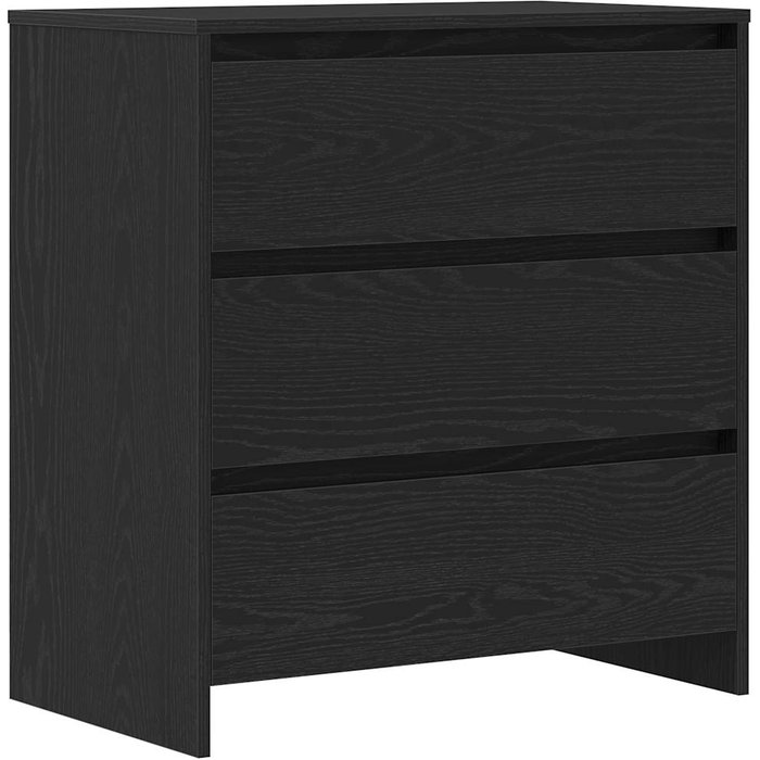 Aparador de madera de roble negro 70x41x75 cm v4892 unico / negro