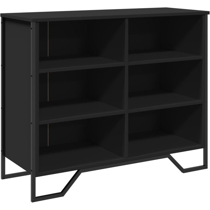 Aparador madera de ingeniería negro 91x35,5x74,5 cm - comfortxl