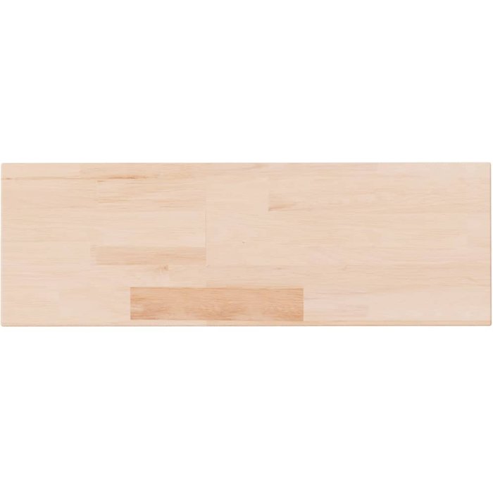 Estantería de madera maciza de roble sin tratar 60x20x4 cm - comfortxl