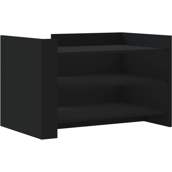 Mesa de centro madera de ingeniería negra 80x50x50 cm - comfortxl