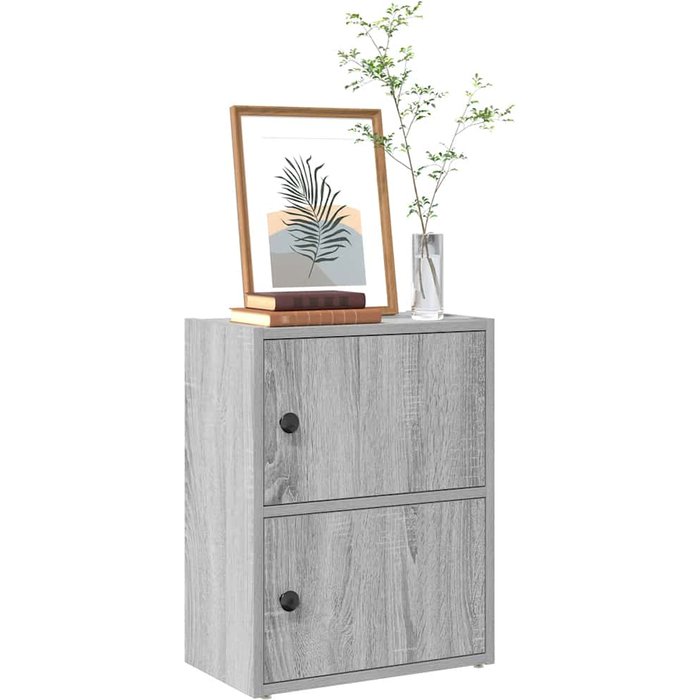 Maison exclusive - estantería de madera de ingeniería gris sonoma 40x24x52 cm