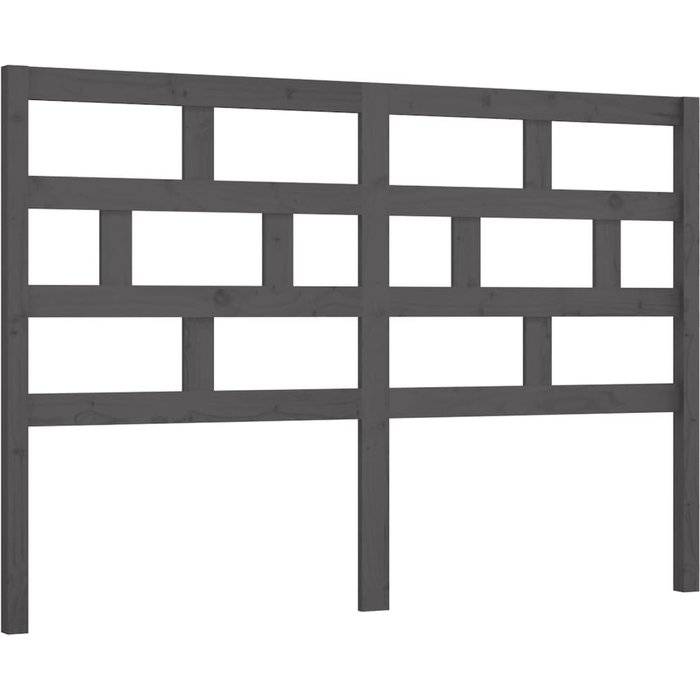 Cabecero de cama - mueble cabecero madera maciza de pino gris 166x4x100 cm