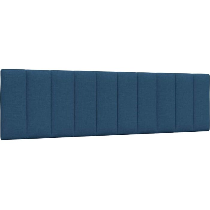 Cabecero de cama acolchado tela azul 180 cm