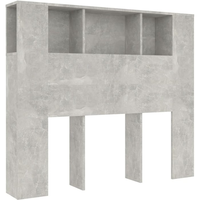 Mueble cabecero gris hormigón 120x18,5x102,5 cm - comfortxl