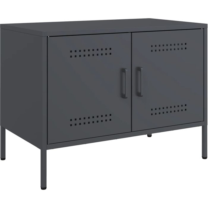 Mueble tv | mueble de salón acero gris antracita 68x39x50,5 cm cfw46136