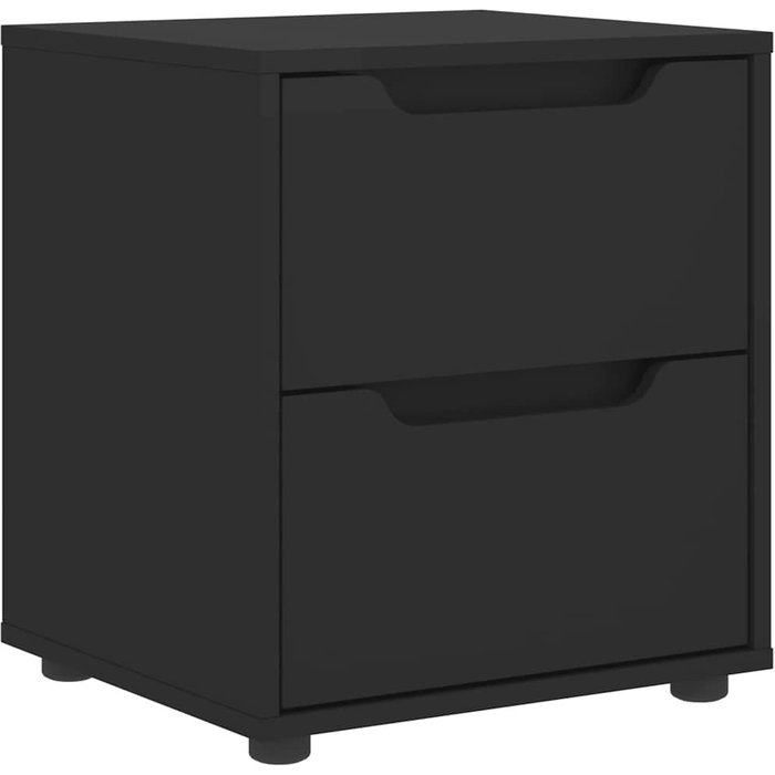 Mesilla de noche visnes negra 45x40x50 cm madera de ingeniería - comfortxl