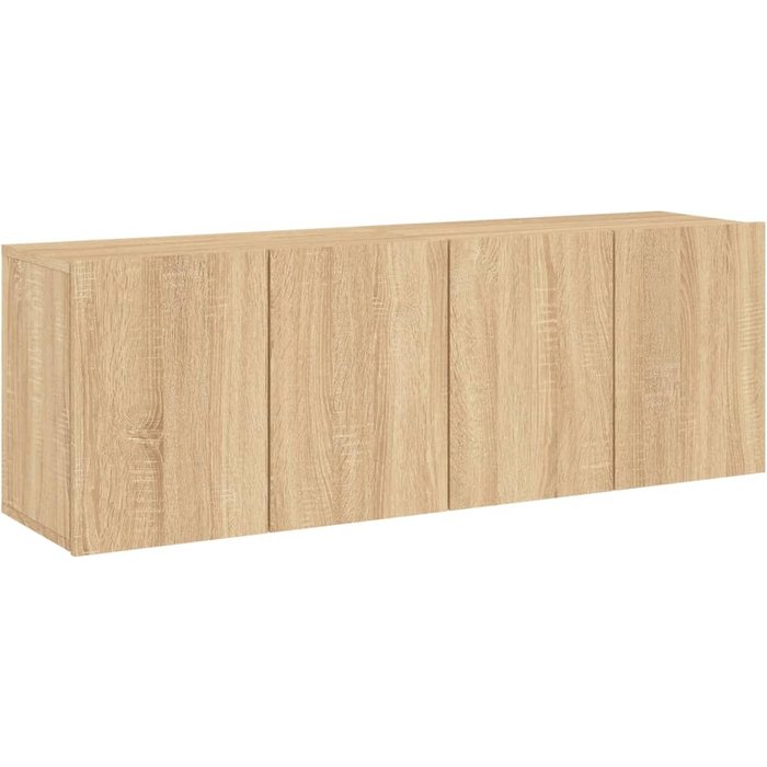 Mueble tv de pared de 2 módulos roble sonoma 60x30x41 cm - comfortxl