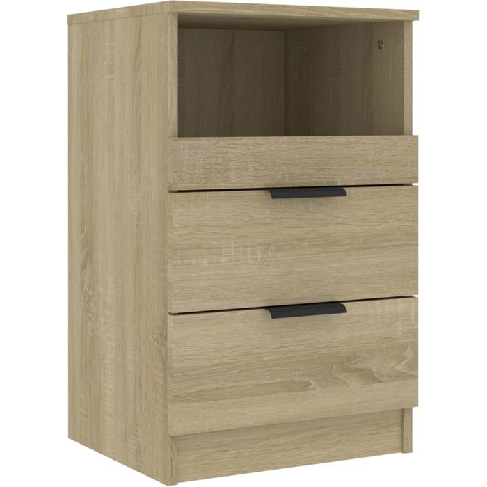 Mesita de noche roble sonoma madera contrachapada