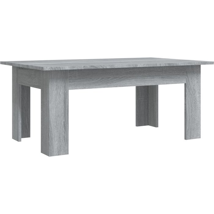 Mesa de centro de madera contrachapada gris sonoma 100x60x42 cm
