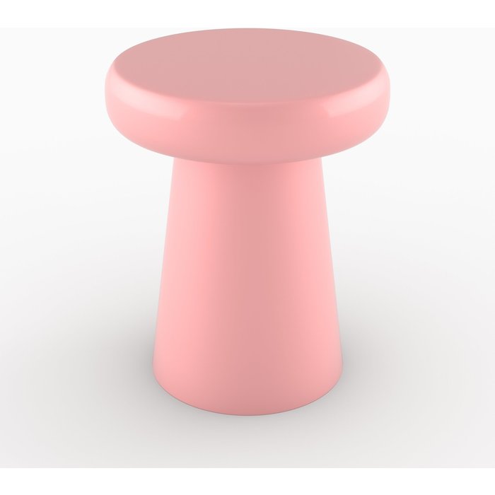 Mesa auxiliar redonda de metal rosa - anouk