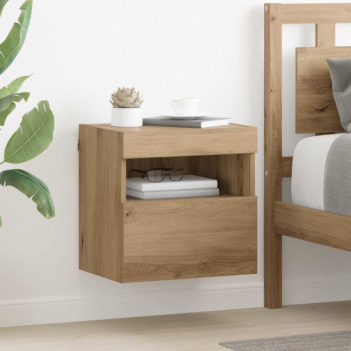 Muebles de tv de pared, 2 piezas, roble artesanal, 40 x 30 x 40 cm