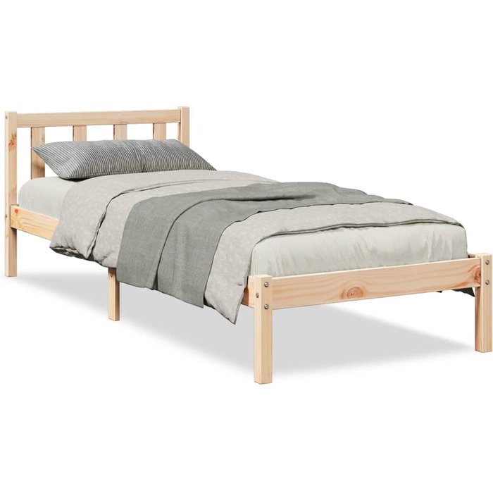 Cama extralarga sin colchón madera maciza de pino 80x220 cm — comfortxl