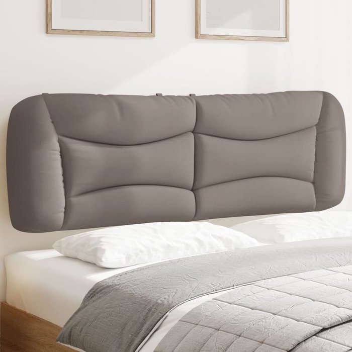 Cabecero de cama acolchado hvar tela gris taupé 160 cm